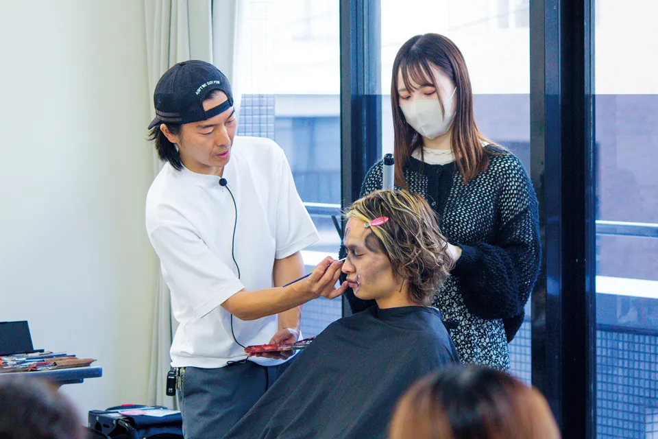 提携美容学校でのセミナーに参加
